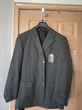 Men's Charcoal Glen Plaid Sport Coat - NWT